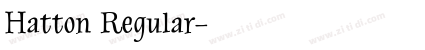 Hatton Regular字体转换